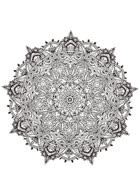 Páginas para colorear de mandalas de flores – página 43