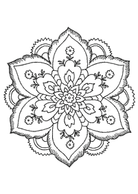 Páginas para colorear de mandalas de flores – página 46