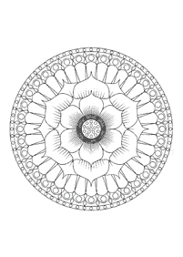 Páginas para colorear de mandalas de flores – página 49
