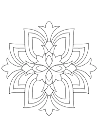 Páginas para colorear de mandalas de flores – página 50