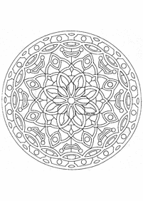 Páginas para colorear de mandalas de flores – página 54