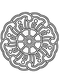 Páginas para colorear de mandalas de flores – página 56