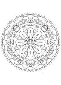 Páginas para colorear de mandalas de flores – página 57