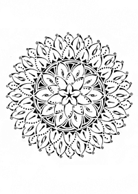 Páginas para colorear de mandalas de flores – página 61