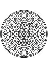 Páginas para colorear de mandalas de flores – página 63
