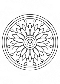 Páginas para colorear de mandalas de flores – página 65