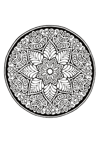 Páginas para colorear de mandalas de flores – página 68