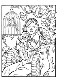 Páginas de princesas para colorear– Página 9