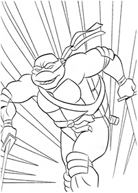 Páginas de las Tortugas Ninja para colorear– Página 1