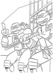 Páginas de las Tortugas Ninja para colorear– Página 13