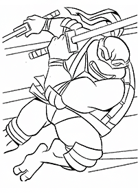 Páginas de las Tortugas Ninja para colorear– Página 16