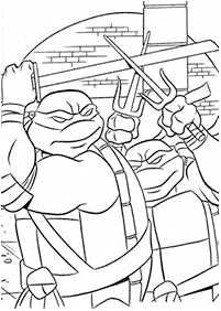 Páginas de las Tortugas Ninja para colorear– Página 17