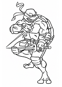 Páginas de las Tortugas Ninja para colorear– Página 20