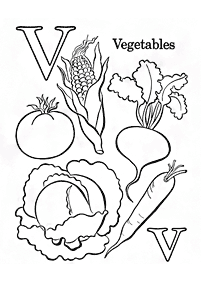 Páginas de vegetales para colorear– página 87