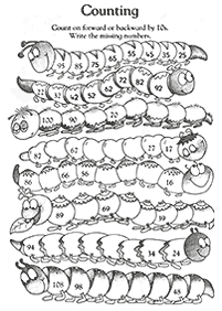 अंक छोड़ के गिनती - वर्कशीट (कार्यपत्रक) 122