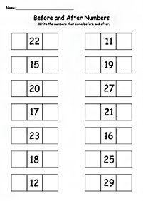 अंक छोड़ के गिनती - वर्कशीट (कार्यपत्रक) 59