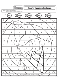अंक के अनुसार रंग भरों - रंग पृष्ठ 23