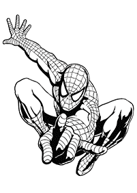 スパイダーマンの塗り絵