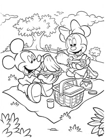 ミッキーマウス 無料で印刷できる塗り絵