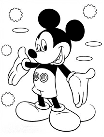 ミッキーマウスの塗り絵 - 9ページ目