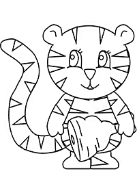 トラの塗り絵 - 14