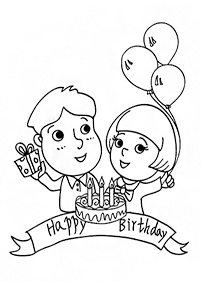 誕生日の塗り絵 - 8