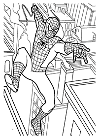 スパイダーマンの塗り絵 - 8ページ目