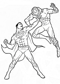 スーパーマンの塗り絵 - 6ページ目