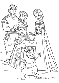 アナと雪の女王塗り絵 - 10ページ目
