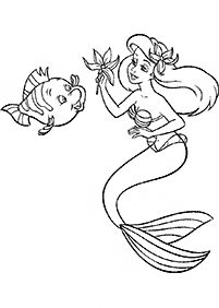 アリエル -リトル・マーメイドの塗り絵 - 16