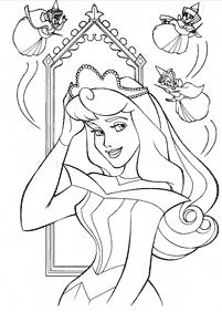 睡眠の美しさ(オーロラ)の塗り絵- 10