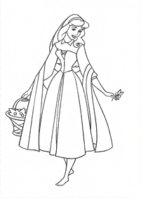 睡眠の美しさ(オーロラ)の塗り絵- 16