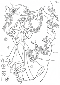 睡眠の美しさ(オーロラ)の塗り絵- 8