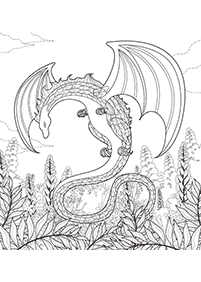 ドラゴンの塗り絵 - 14