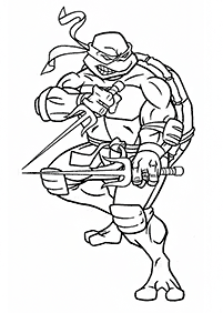 ニンジャ・タートルズの塗り絵 - 20