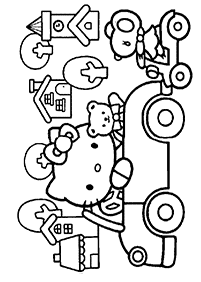 ハローキティの塗り絵 - 6ページ目