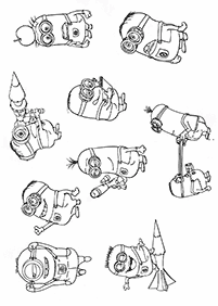 ミニオンズのページを着色 - 2ページ目