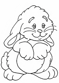 ウサギの塗り絵 - 6ページ目