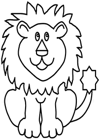 ライオンの塗り絵 - 3ページ目