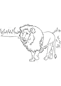 ライオンの塗り絵 - 5ページ目