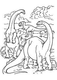 恐竜の塗り絵 - 1ページ目