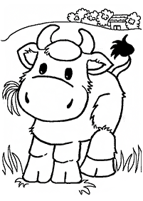 牛の塗り絵 - 2ページ目