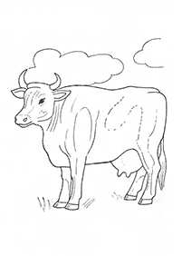 牛の塗り絵 - 49