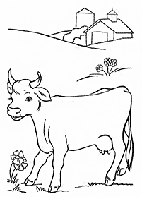 牛の塗り絵 - 5ページ目