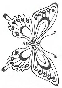 蝶の塗り絵 - 91