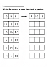 子供向けの簡単な算数 - ワークシート154