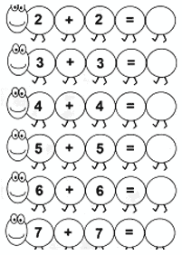 子供向けの簡単な算数 - ワークシート74