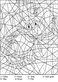数字の色分け –塗り絵78