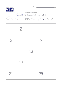 10より大きい数字 - ワークシート27