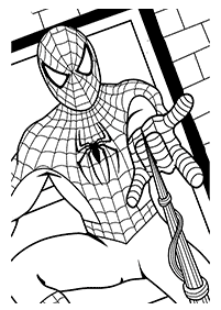 スパイダーマンの塗り絵 - 6ページ目